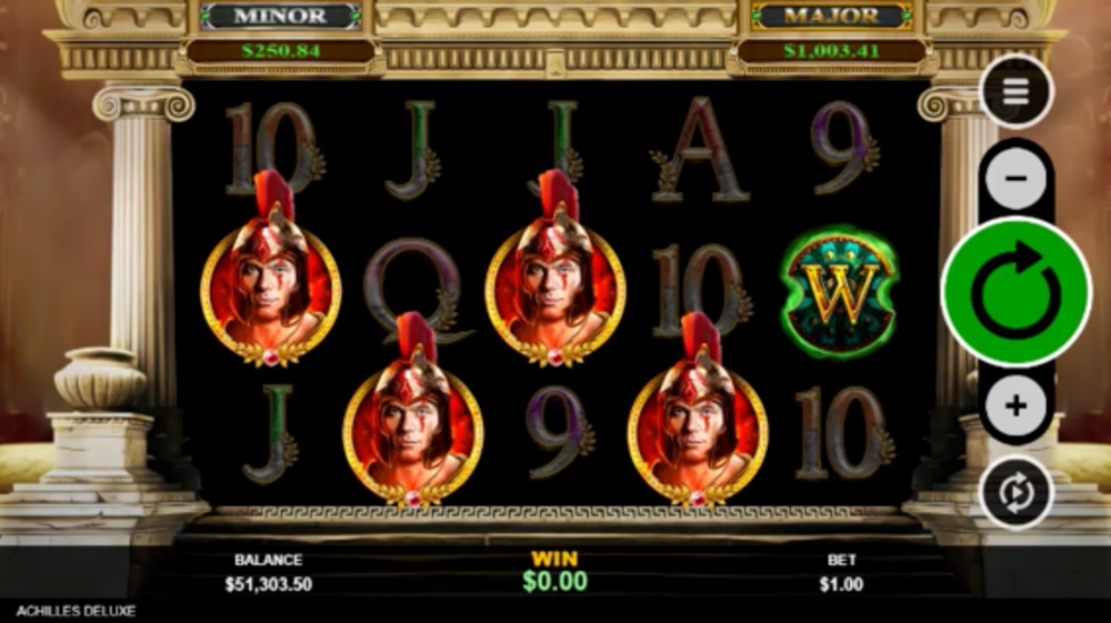 achillies deluxe slot by rtg