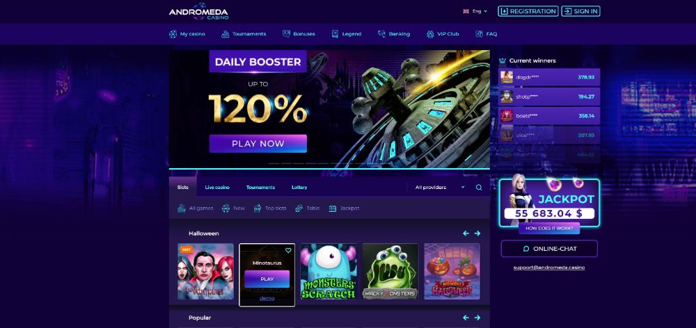 andromeda casino home page