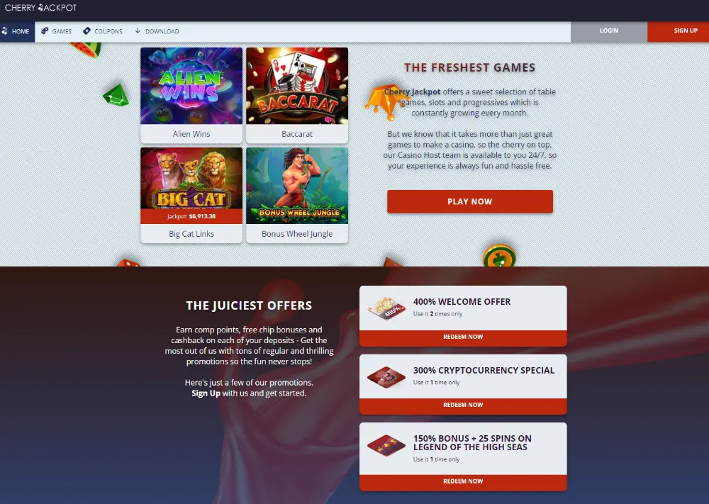 cherry jackpot home page