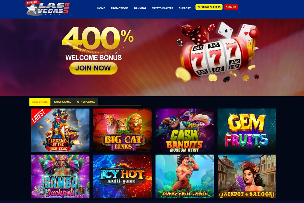 las vegas usa casino home page