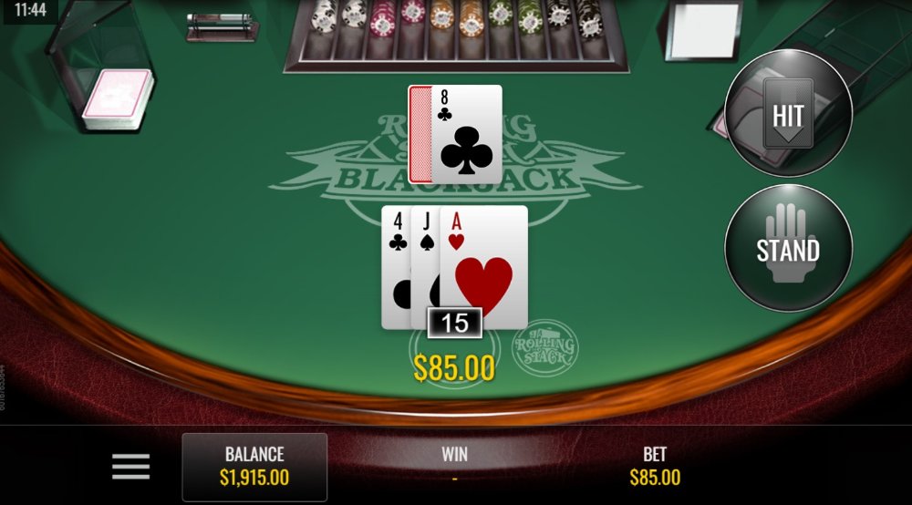 rolling stacks blackjack game (