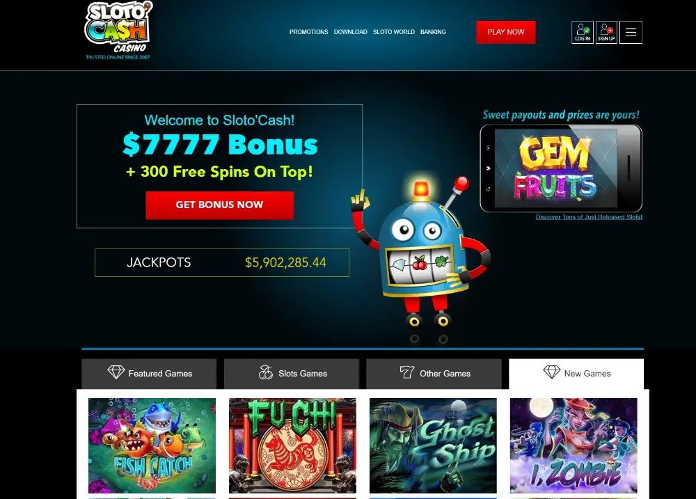sloto cash casino home page