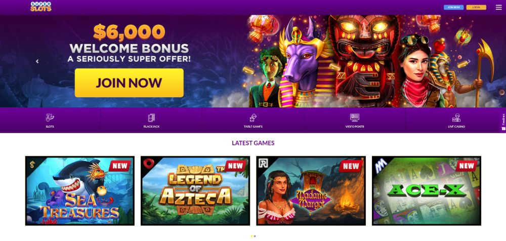 super slots home page